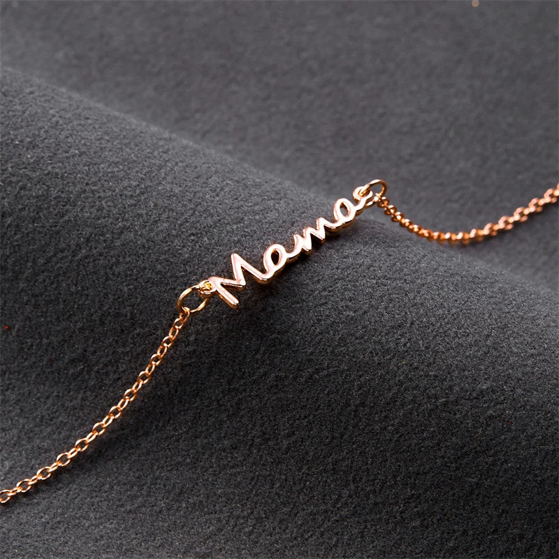 Simple Letter Mama Charm Bracelet for Women gift