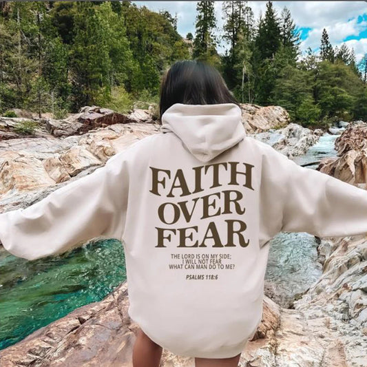 Faith Over Fear Christian Hoodie Christian Sweatshirt Jesus Hoodie unisex