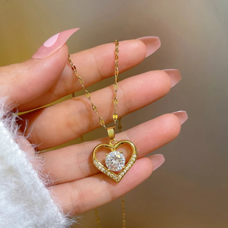 Heart Pendant Necklace for women