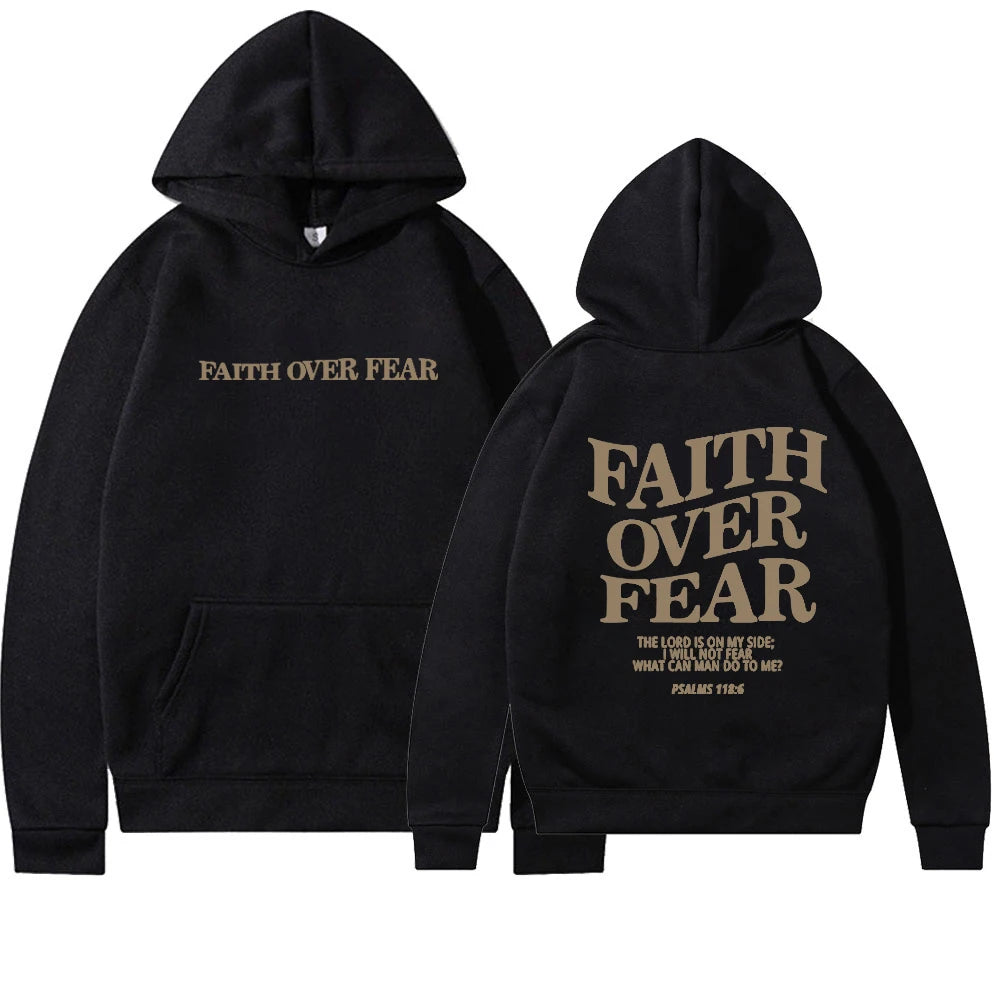 Faith Over Fear Christian Hoodie Christian Sweatshirt Jesus Hoodie unisex