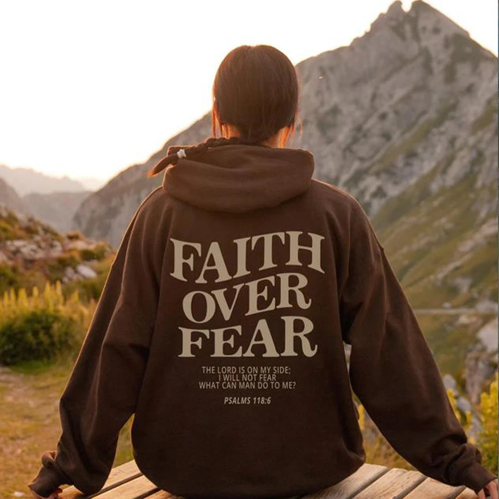 Faith Over Fear Christian Hoodie Christian Sweatshirt Jesus Hoodie unisex