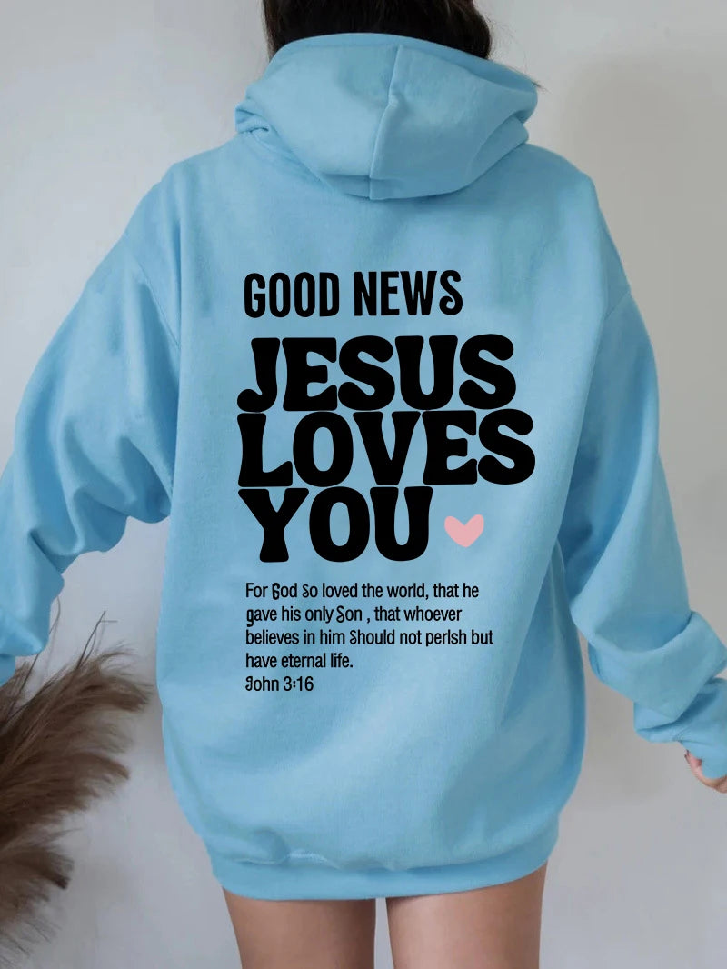 JESUS LOVES YOU Hoodie Christian Sweatshirt