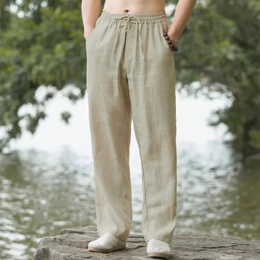 sweatpants Cotton Linen Casual Pant