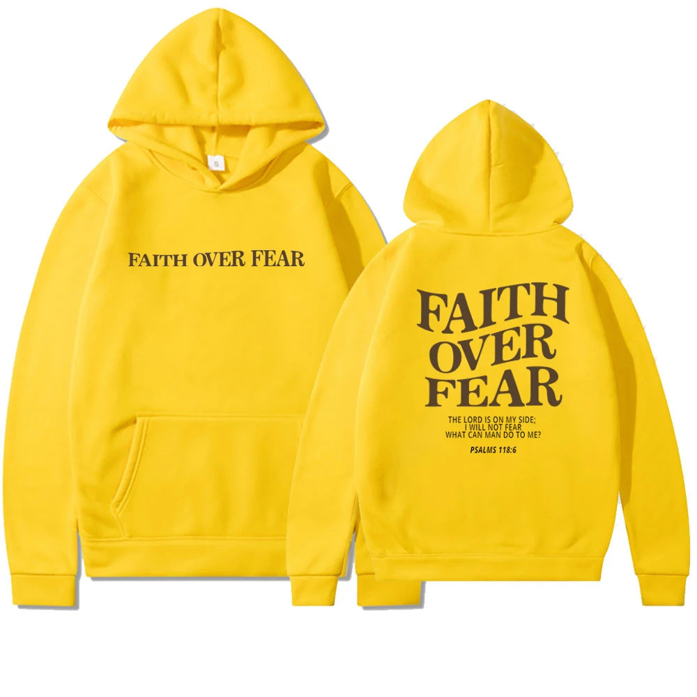 Faith Over Fear Christian Hoodie Christian Sweatshirt Jesus Hoodie unisex