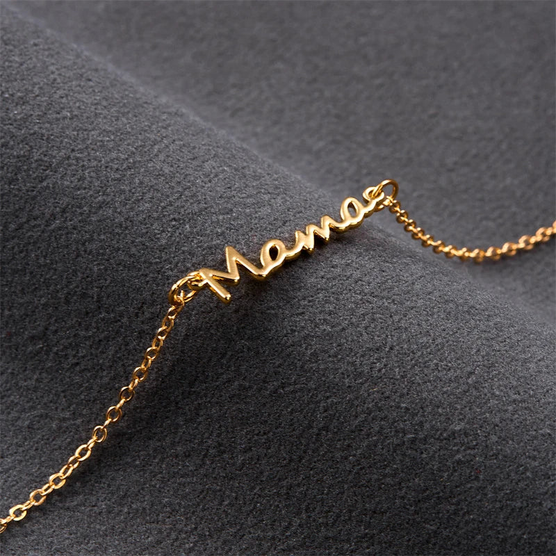 Simple Letter Mama Charm Bracelet for Women gift