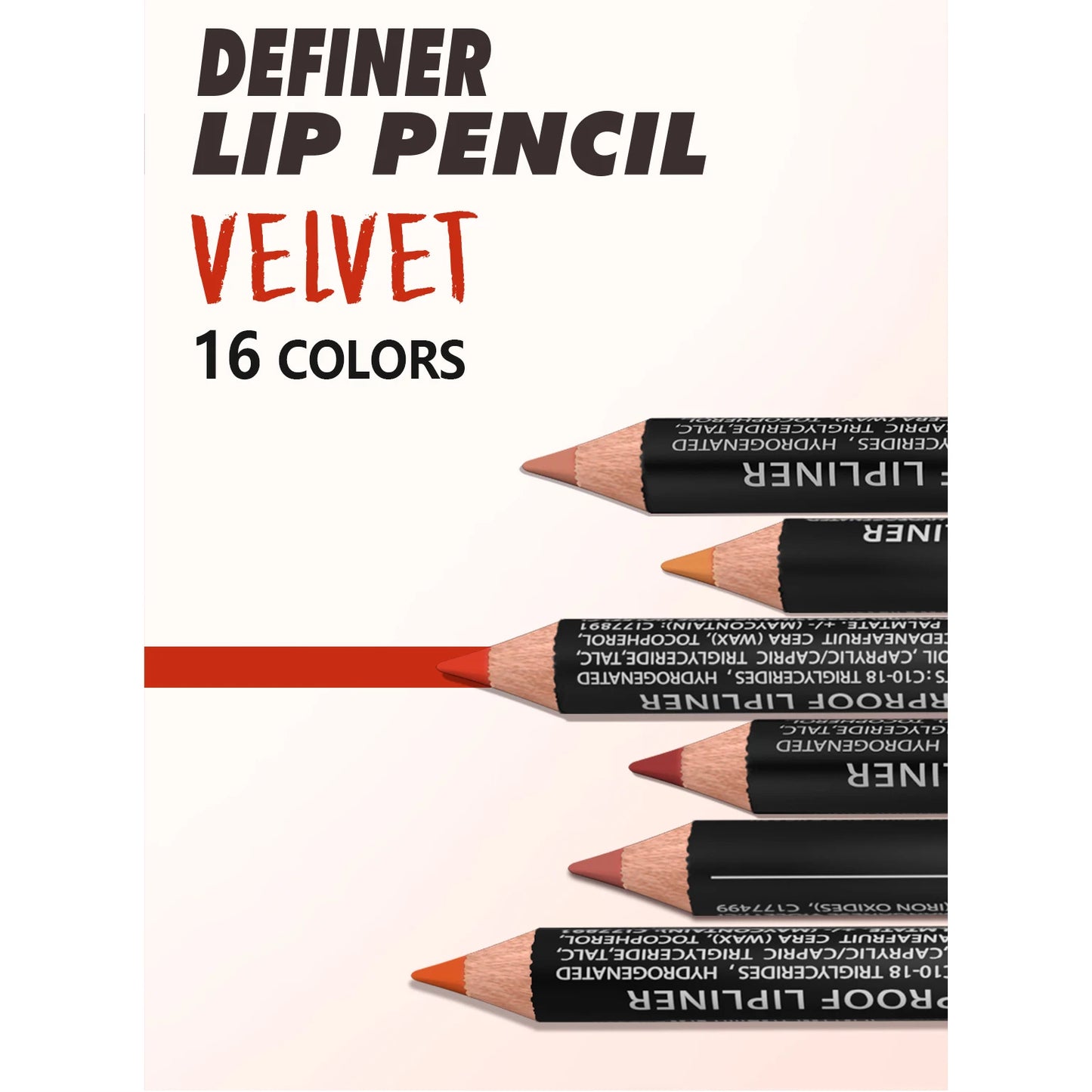 14 Color Nude Matte Lipstick Pencil Long-lasting Waterproof Lip Pencil High Pigmented Lip Liner Lip Makeup