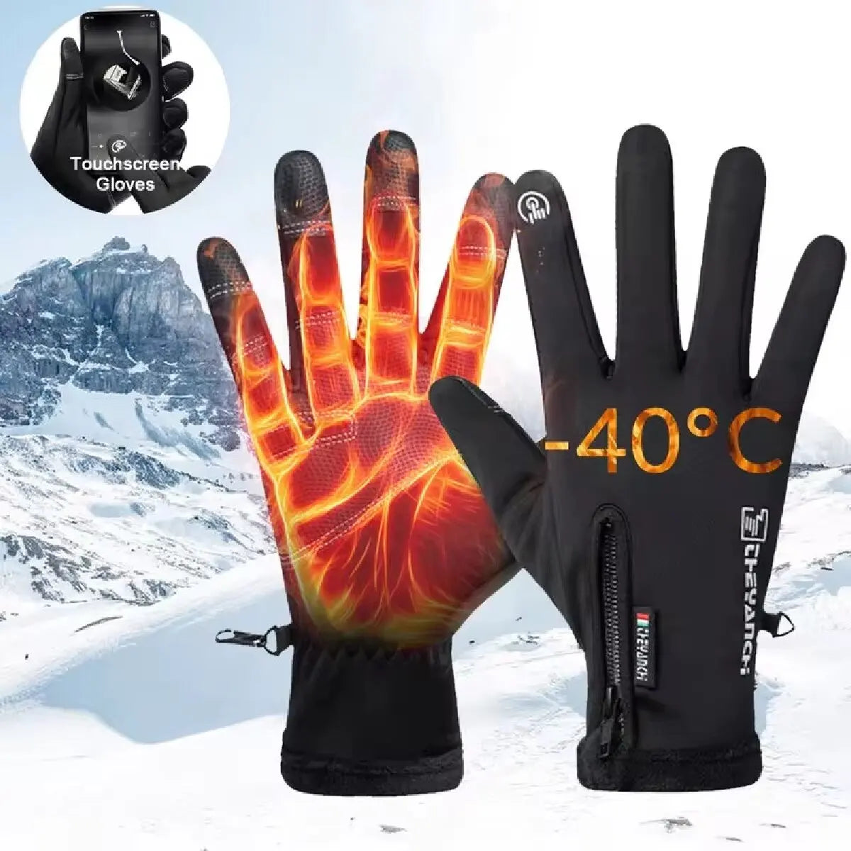 Winter Gloves Waterproof Thermal Touch Screen