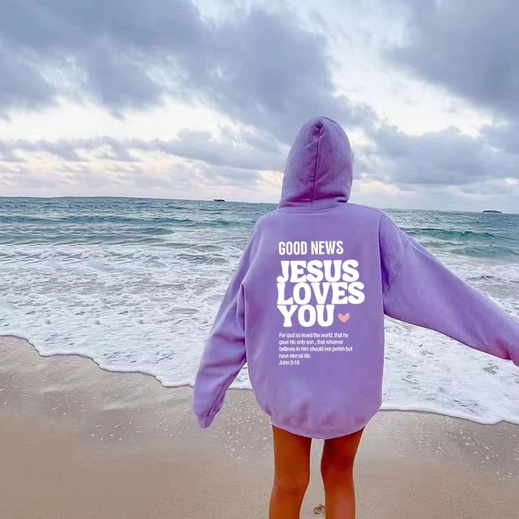 JESUS LOVES YOU Hoodie Christian Sweatshirt