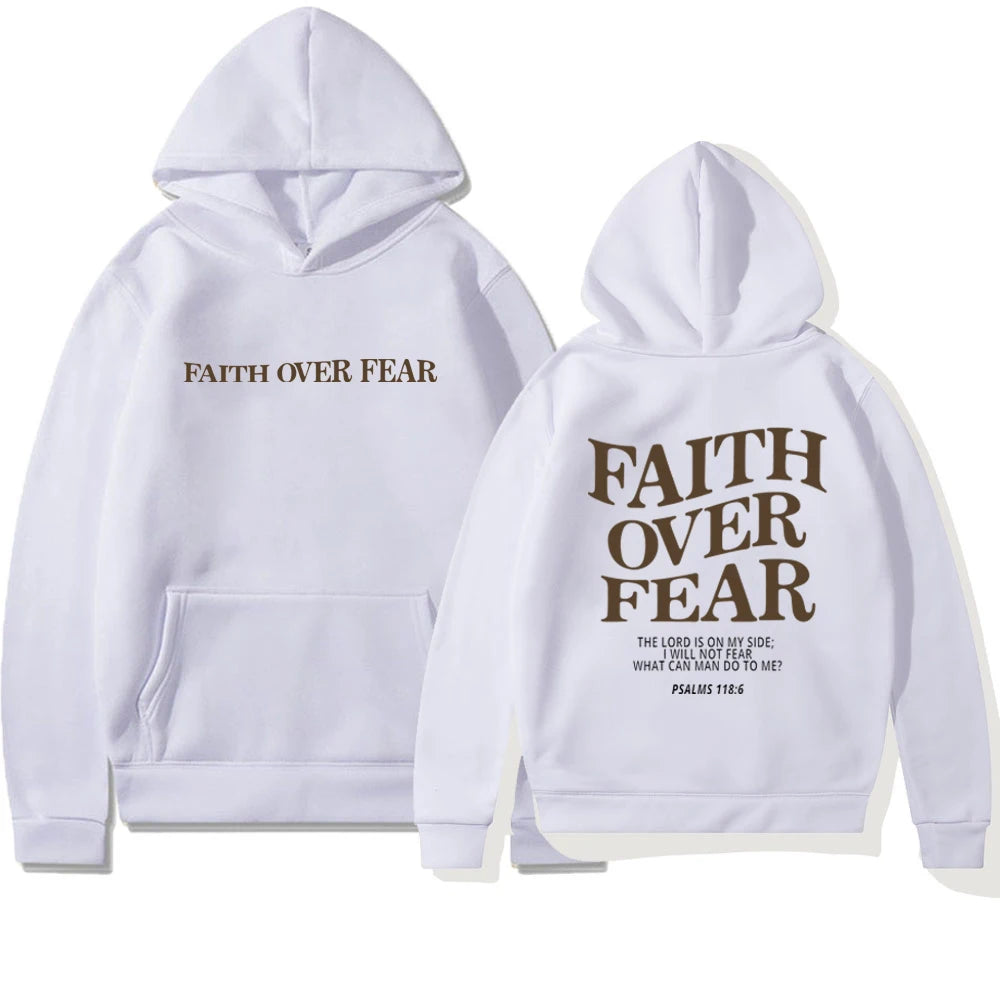 Faith Over Fear Christian Hoodie Christian Sweatshirt Jesus Hoodie unisex