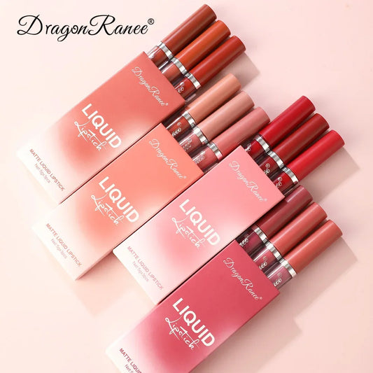 3 PCS Liquid Lipsticks Set Long Lasting Make Up For Women Korean Beauty Cosmetics Matte Lipsticks Waterproof Long lasting