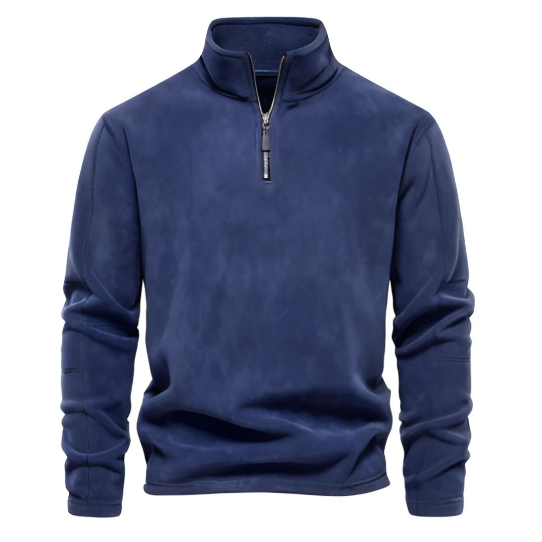 Warm Fleece Jacket for Men Zipper Neck