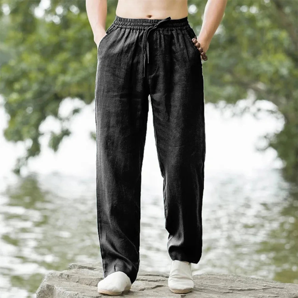 sweatpants Cotton Linen Casual Pant