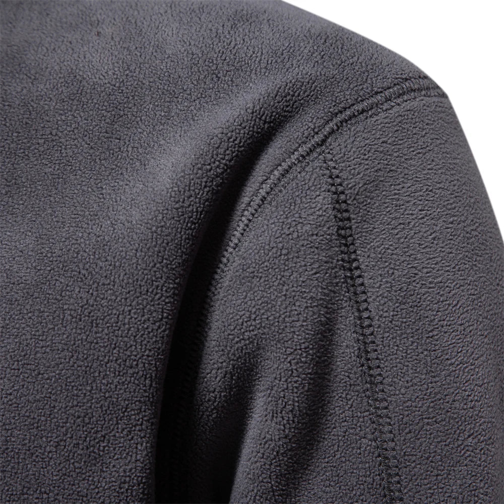 Warm Fleece Jacket for Men Zipper Neck