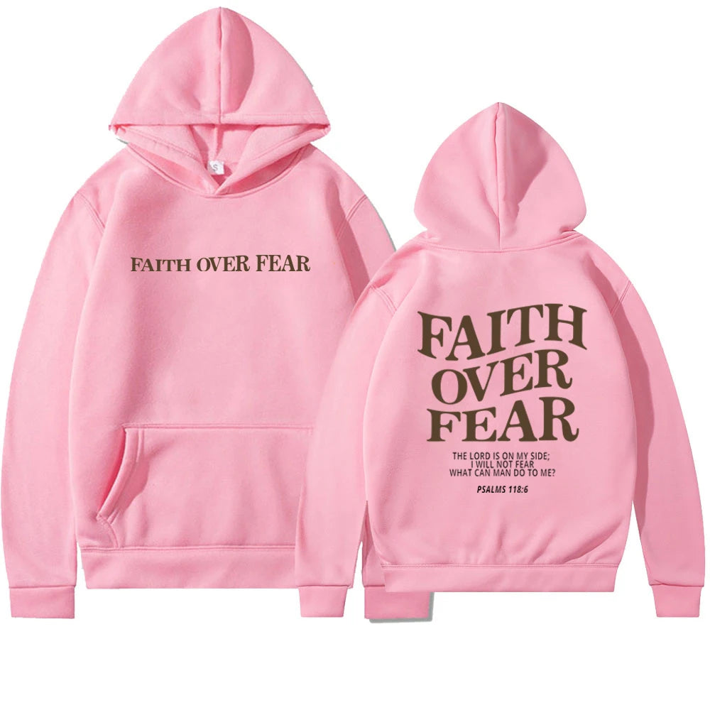 Faith Over Fear Christian Hoodie Christian Sweatshirt Jesus Hoodie unisex