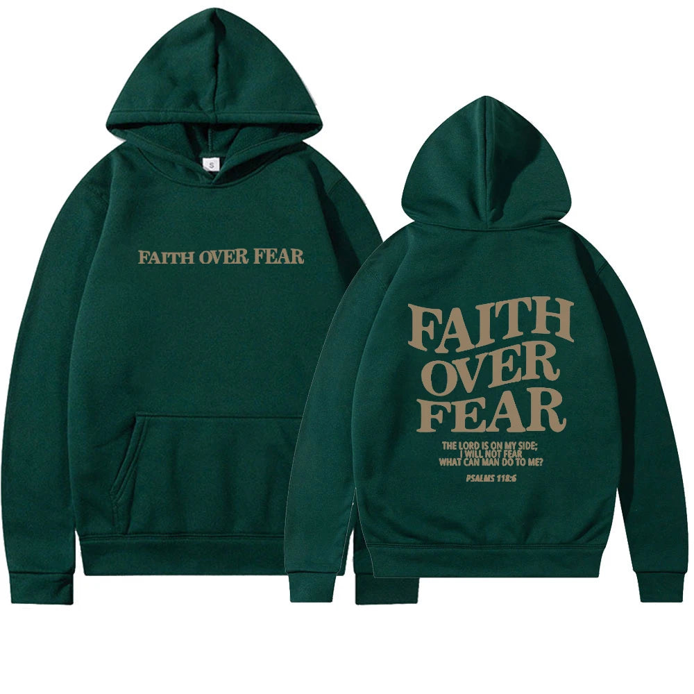 Faith Over Fear Christian Hoodie Christian Sweatshirt Jesus Hoodie unisex