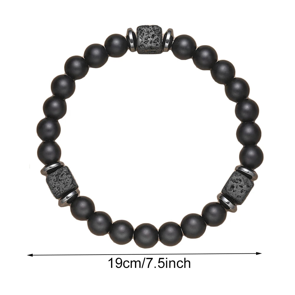 Mens Beaded Bracelet with Love