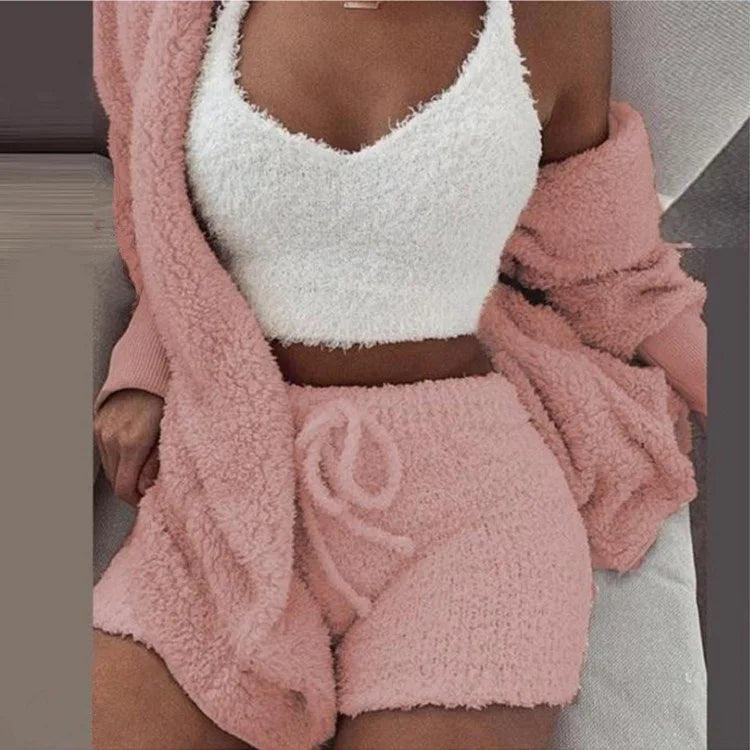 Fluffy Pajamas Set for Women