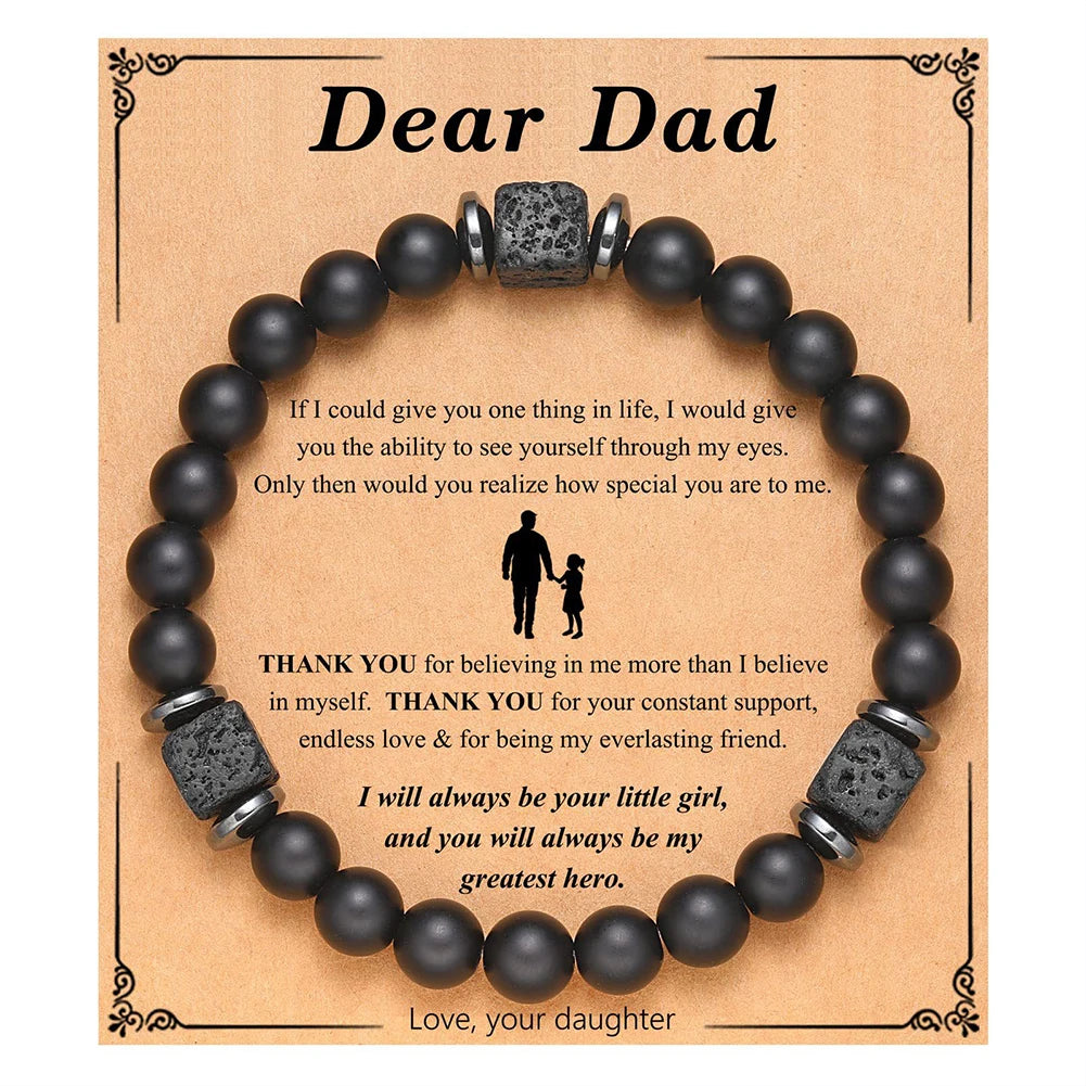 Mens Beaded Bracelet with Love