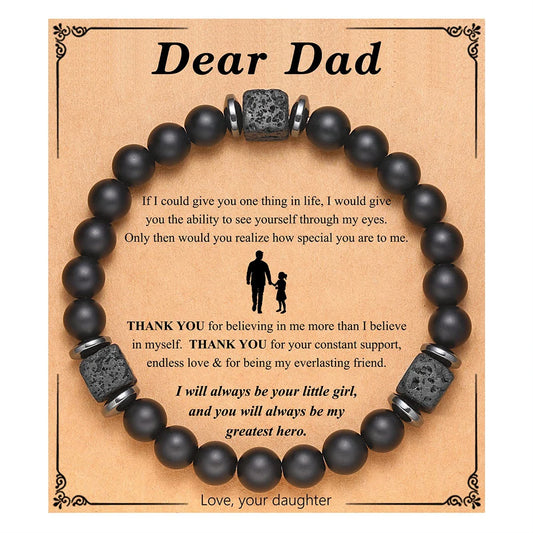 Mens Beaded Bracelet with Love