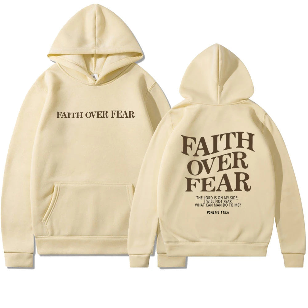 Faith Over Fear Christian Hoodie Christian Sweatshirt Jesus Hoodie unisex