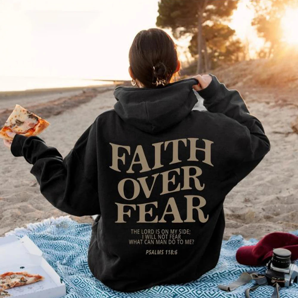 Faith Over Fear Christian Hoodie Christian Sweatshirt Jesus Hoodie unisex