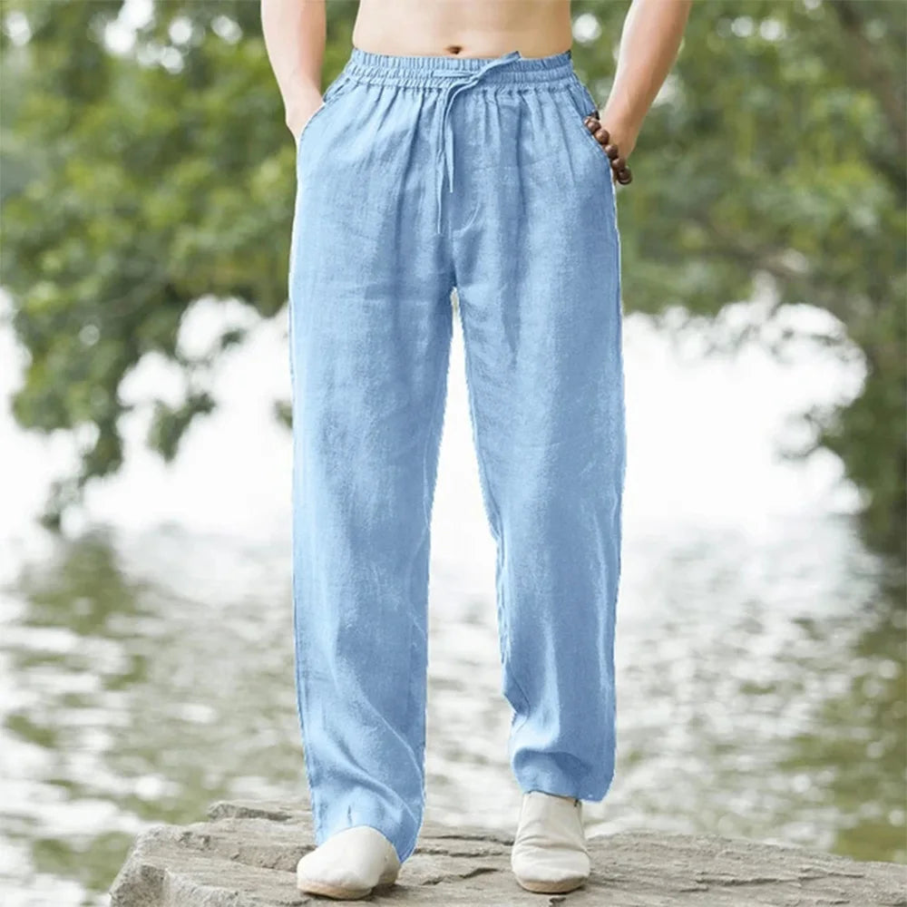 sweatpants Cotton Linen Casual Pant