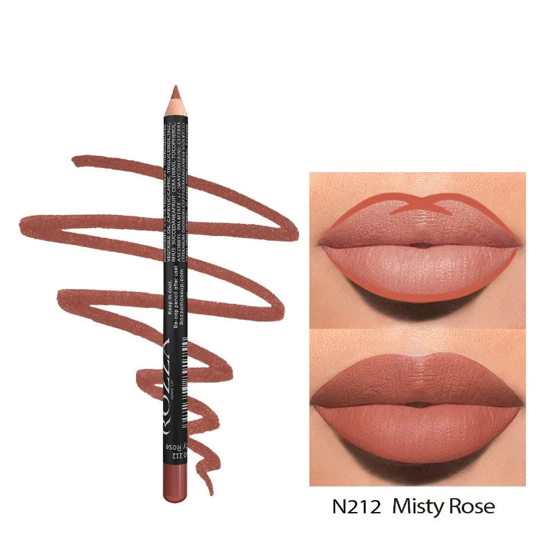 14 Color Nude Matte Lipstick Pencil Long-lasting Waterproof Lip Pencil High Pigmented Lip Liner Lip Makeup