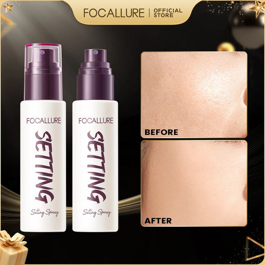 FOCALLURE Moisturizing Lightweight Spray Fixer Lotion Hydrate Oil Control Long-lasting Natural Fine Mist Face Makeup Cosmetics