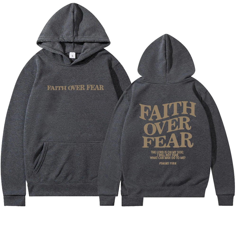 Faith Over Fear Christian Hoodie Christian Sweatshirt Jesus Hoodie unisex