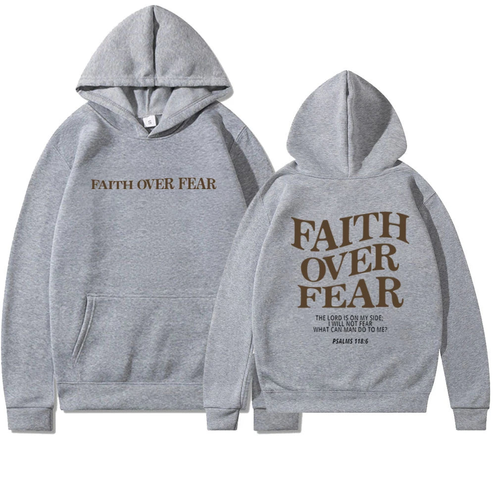 Faith Over Fear Christian Hoodie Christian Sweatshirt Jesus Hoodie unisex