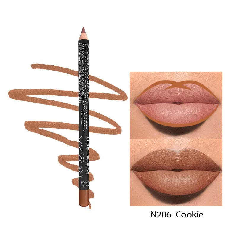 14 Color Nude Matte Lipstick Pencil Long-lasting Waterproof Lip Pencil High Pigmented Lip Liner Lip Makeup